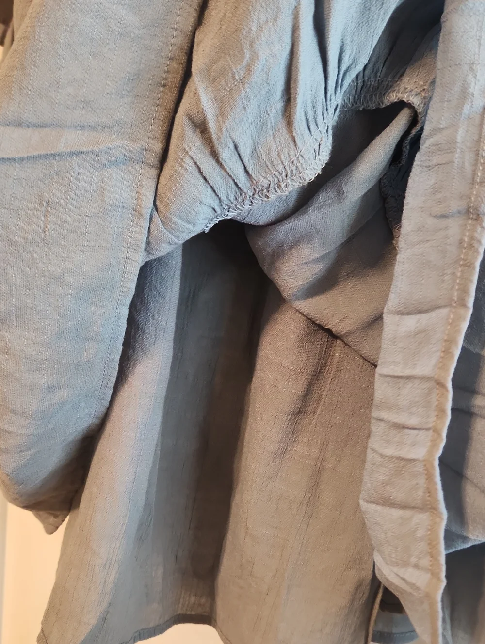 Blue Relaxed Ruffled Tunic - Womens Size: Sm/Med.